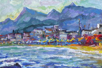 Набережная города Сталида. 2008. Холст, масло. 60х80